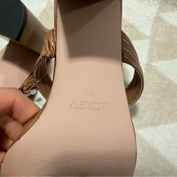 J crew sand castle Evelyn double-strap heels in leather - Picture 6 of 6